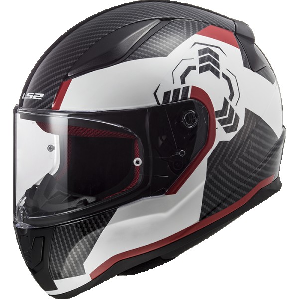 LS2 Ls2 Ff353 Rapid Ghost White Black Red
